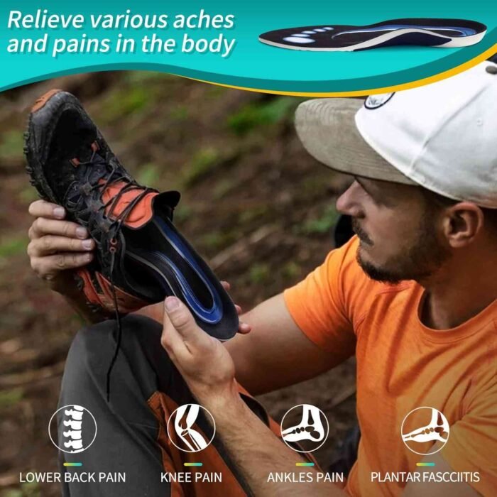 Premium Gel Insoles for Plantar Fasciitis Relief – Arch Support Inserts and Orthotic Insoles